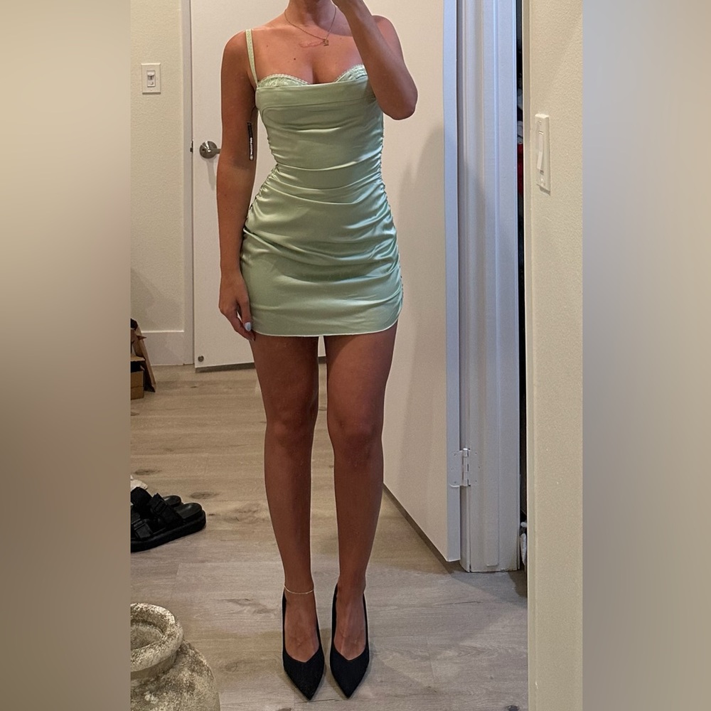 Danielle Guizio Green Mini dress